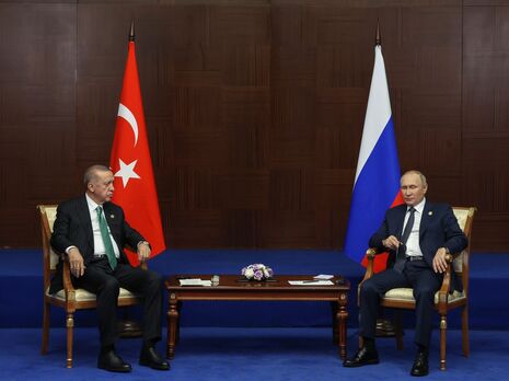 Путін зустрічався з Ердоганом. У Росії заявили, що на обговорення України забракло часу