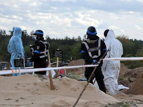В Лимане завершилась эксгумация тел из массового захоронения украинских военных