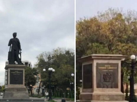 Окупанти демонтували й вивезли із Херсона третій пам'ятник