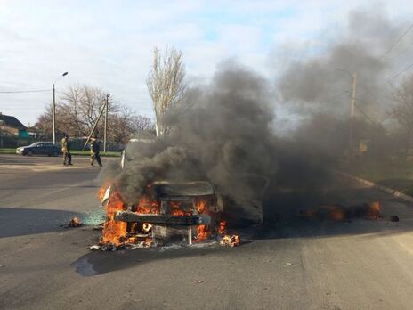 В Херсонской области взорвали автомобиль коллаборационного 