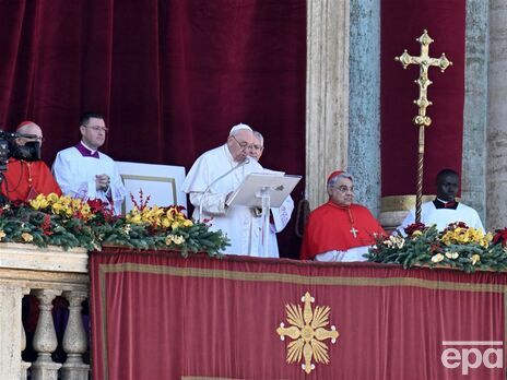 Папа римський у різдвяному зверненні закликав негайно припинити війну в Україні