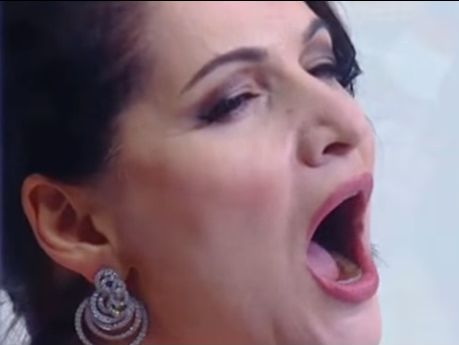 На матче Россия – Чехия народная артистка РФ Герзмава забыла слова гимна и попросила исполнить его сначала. Видео