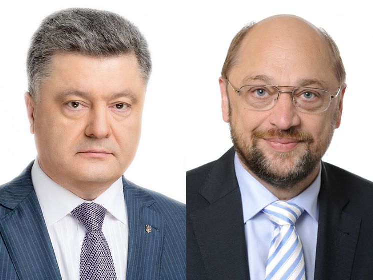Шульц подтвердил Порошенко готовность Европарламента завершить процедуру по "безвизу" для Украины