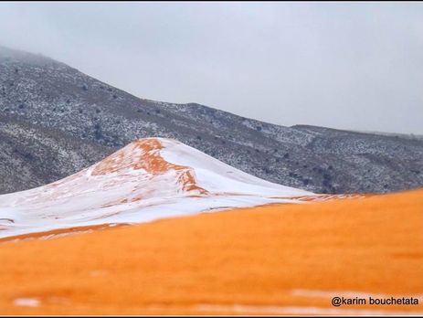 В Сахаре впервые за 37 лет выпал снег. Фоторепортаж