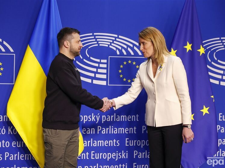 Зеленский встретился с главой Европарламента, которая прибыла в Украину