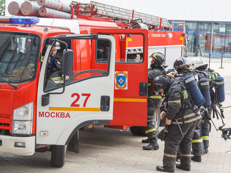 В Москве загорелось здание городского управления МВД России