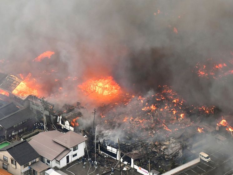 В Японии в пожаре сгорели 150 домов