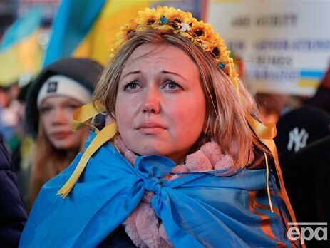 Украинцы в Нью-Йорке вышли на протест против председательства России в Совбезе ООН