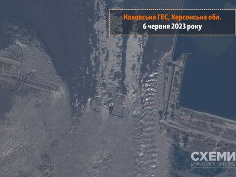 Опубліковано перше супутникове фото Каховської ГЕС після підриву окупантами