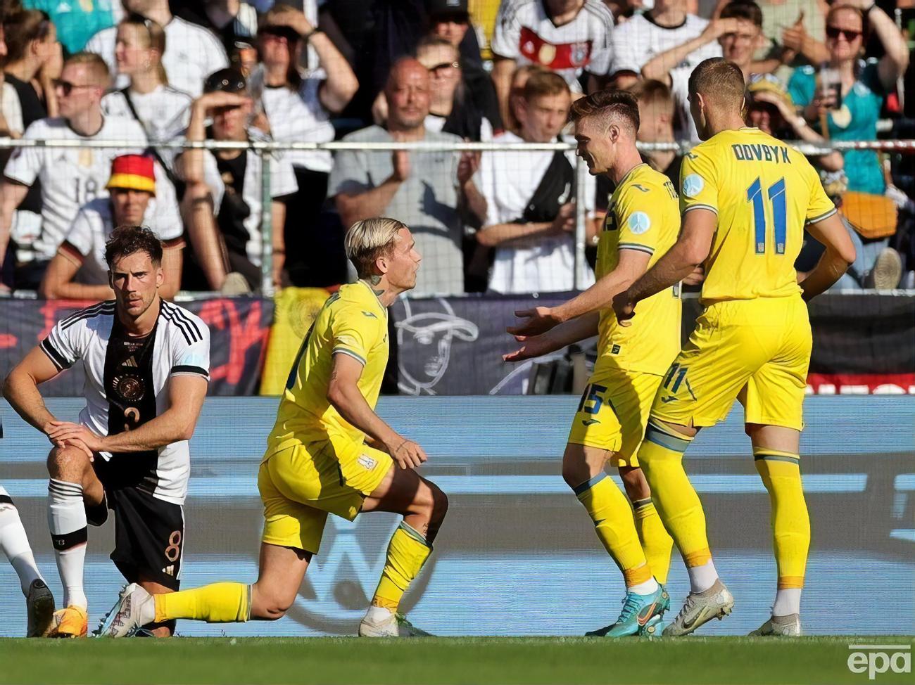 Украина и Германия забили по три гола в первом матче Реброва во главе  сборной