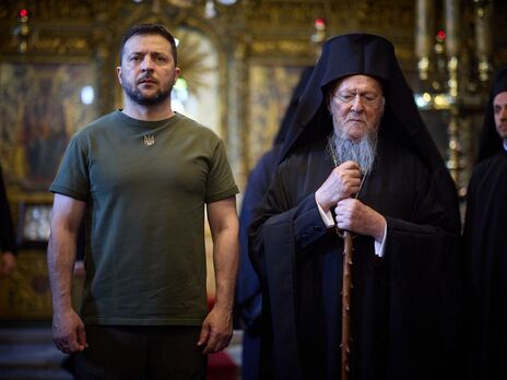 Зеленский встретился с патриархом Варфоломеем в Стамбуле. Патриарх провел молебен по жертвам войны в Украине