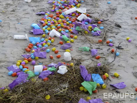 Побережье Германии после шторма усыпало 