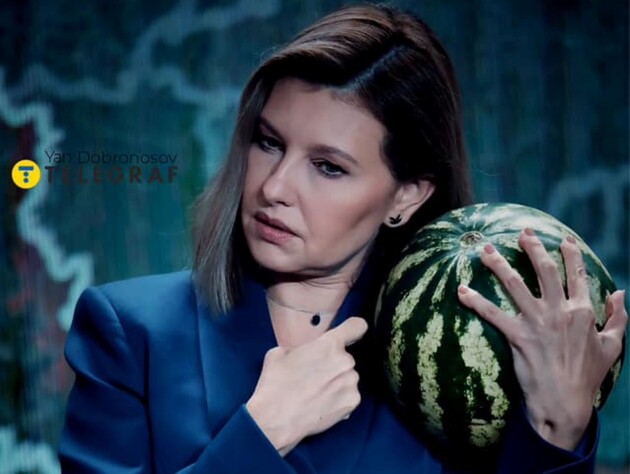 Снайдер презентовал первой леди Украины арбуз. Она проверила, созрел ли он. Фото