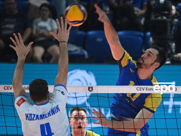 Сборная Украины по волейболу уступила Словении в четвертьфинале чемпионата Европы
