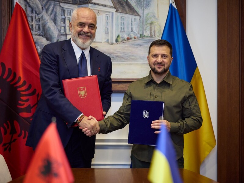 Зеленский и премьер Албании подписали декларацию о поддержке евроатлантической интеграции Украины