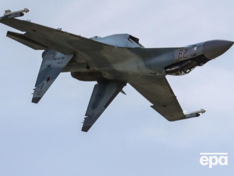 В соцсетях появилось фото  истребителя Су-35 оккупантов, уничтоженного российской ПВО