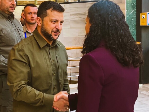 Зеленський в Іспанії зустрівся з президенткою невизнаного Україною Косова