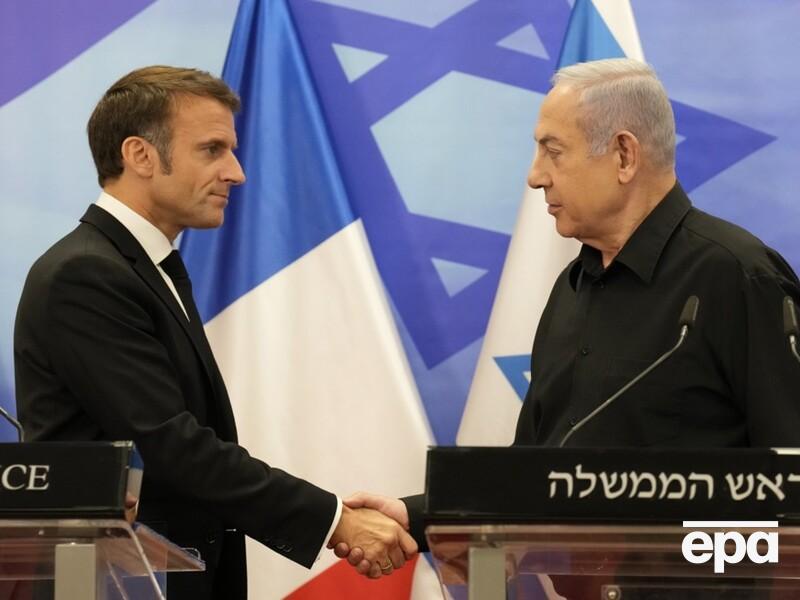 Макрон в Ізраїлі закликав до "нещадної, але не без правил" боротьби з ХАМАС і запропонував створити міжнародну коаліцію