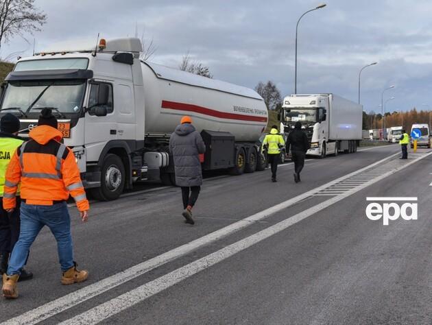 В Польше украинские водители перекрыли несколько дорог