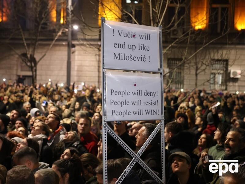 В Сербии прошли акции протеста против результатов парламентских выборов, на которых победила партия президента Вучича