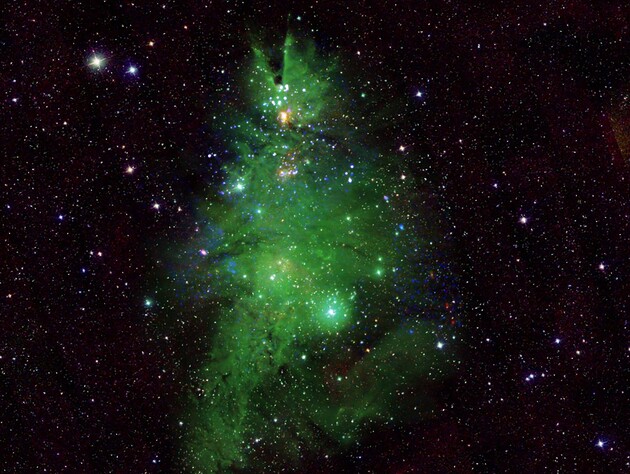 NASA опубликовало фото скопления звезд, похожее на рождественскую елку. Фото