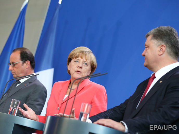 Порошенко обратил внимание Меркель и Олланда на недопустимую ситуацию с украинскими заложниками &ndash; пресс-служба