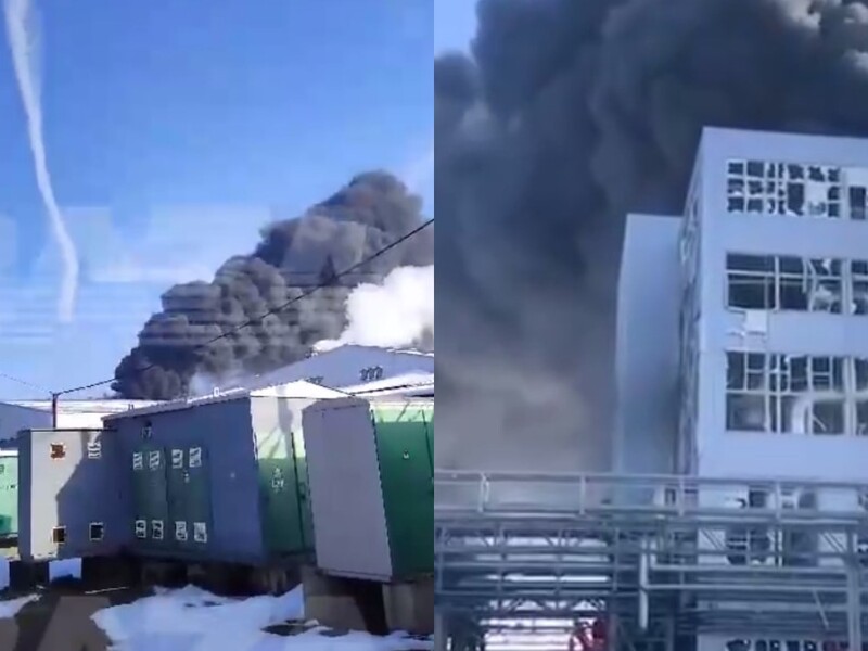 У Росії спалахнув поліефірний завод. Пожежі передував вибух