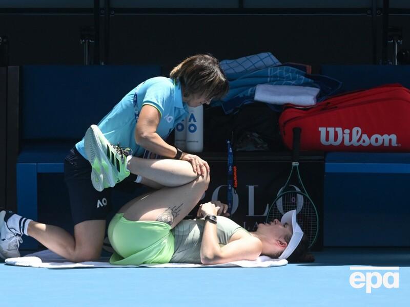 Свитолина не смогла доиграть матч из-за проблем со спиной и покинула Australian Open