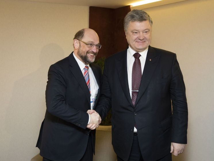 Порошенко и Шульц обсудили перспективы безвизового режима и ратификации Соглашения об ассоциации Украины и ЕС