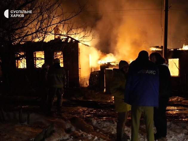Загинуло семеро людей, серед них троє дітей. У Харкові окупанти вдарили дронами по АЗС, згоріло 14 будинків – ОВА