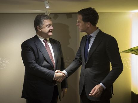 Порошенко обсудил с Рютте ратификацию Нидерландами Соглашения об ассоциации между Украиной и ЕС