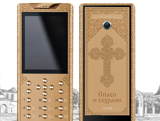 Компания Gresso выпустила коллекцию "православных" смартфонов с золотым покрытием