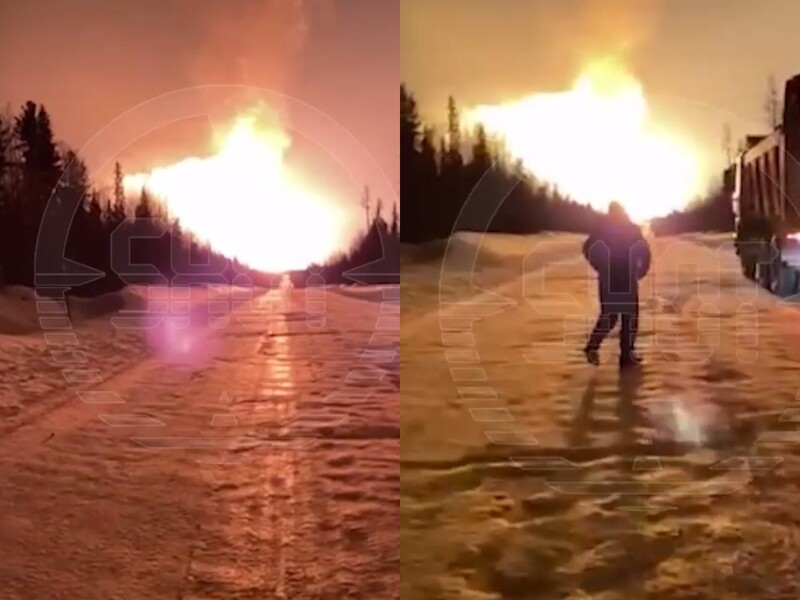 "Зарево было видно за несколько километров". В России ночью вспыхнули пожары на газопроводе и нефтебазе. Видео