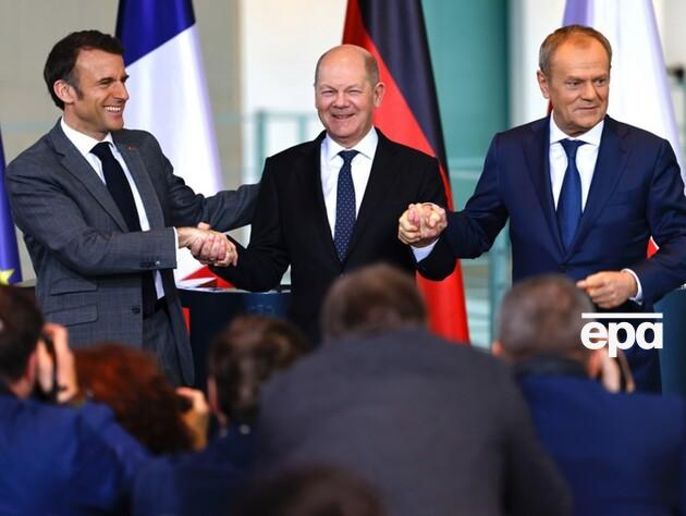 Больше оружия и техники и "коалиция артиллерии". Лидеры Франции, Германии и Польши договорились увеличить поддержку Украины