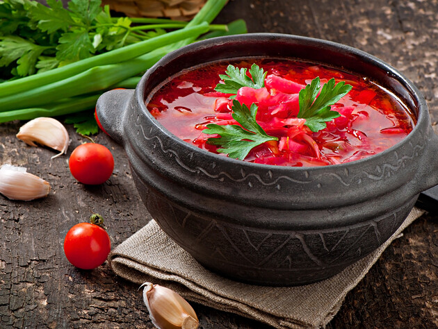 Постный борщ с 