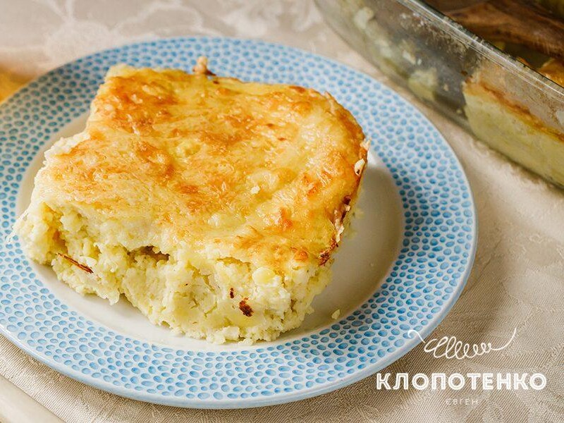 Запеченное картофельное пюре с сыром от Евгения Клопотенко