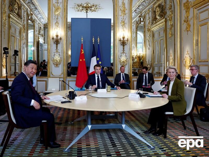 Макрон, Си Цзиньпин и фон дер Ляйен говорили в Париже об Украине, президент Франции заявил о "поворотном моменте в истории"
