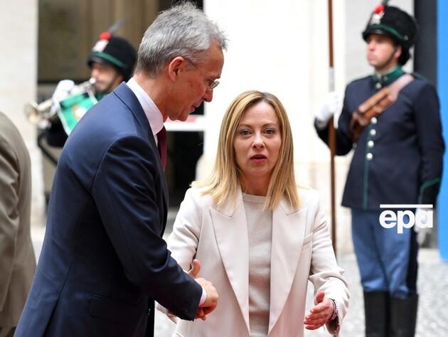 Мелони рекомендовала Столтенбергу быть осмотрительным после его призыва разрешить Украине бить оружием НАТО по территории РФ