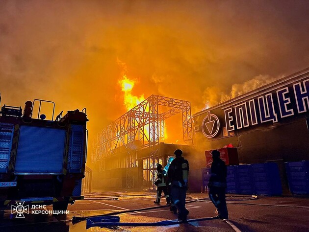 В Херсоне полностью сгорел 