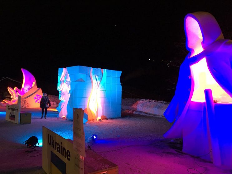 На международном фестивале в Швейцарии победила снежная скульптура украинской команды