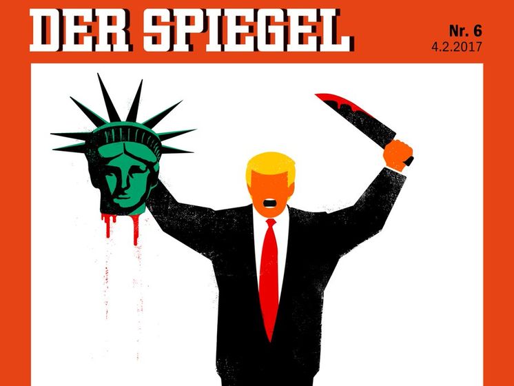 На обложке немецкого журнала появился Трамп с головой статуи Свободы в руке