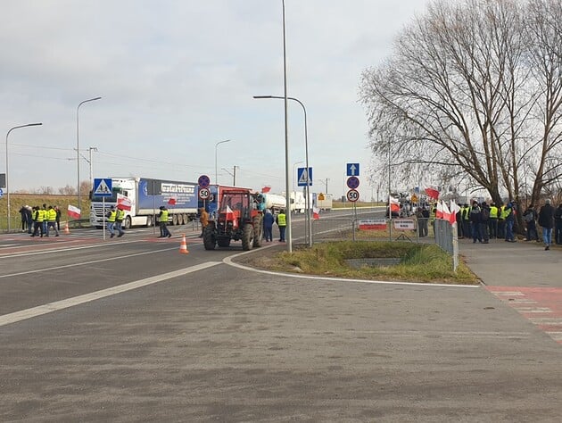 В Польше начался протест перед пунктом пропуска 