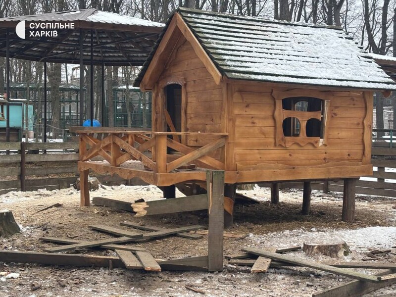 Ночью РФ обстреляла экопарк под Харьковом, убиты животные. Фото