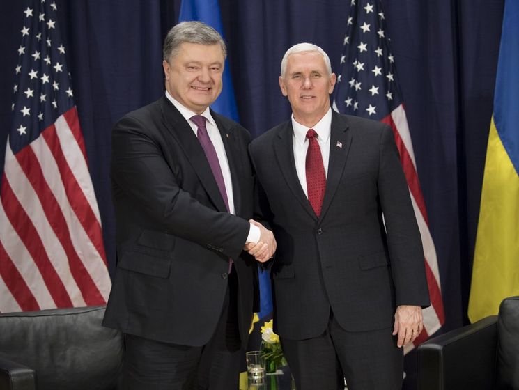 Пенс: При встрече с Порошенко сегодня я подчеркнул поддержку США Украины