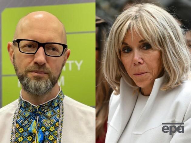 100 зениток и 10 ПВО. Яценюк встретился с первой леди Франции. Фото