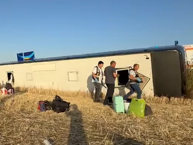 В Румынии перевернулся автобус с 55 украинцами