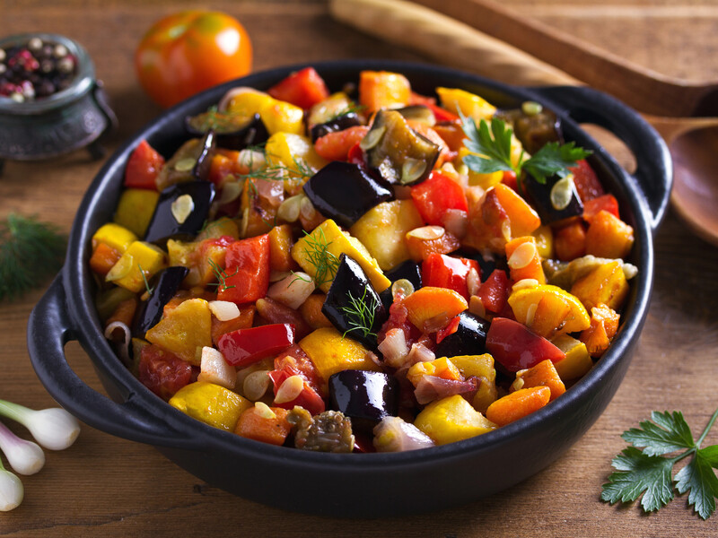 Рагу с кабачками и другими сезонными овощами. Вкусное даже холодным