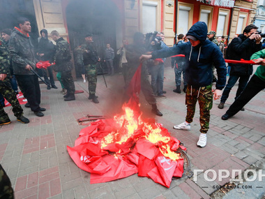 На Подоле в Киеве горел офис Компартии