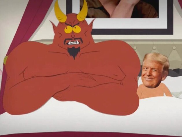 Трампа показали у ліжку із Сатаною. Білий дім відреагував 