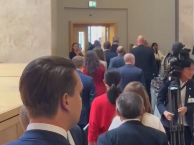 Делегати влаштували демарш під час виступу голови Ради Федерації РФ на конференції в Женеві. Відео